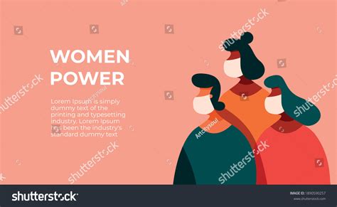 Three Women Different Nationalities Cultures Standing Stock Vector