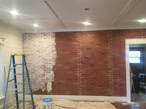 How To Build A Faux Brick Wall The Restoring House Faux Brick Walls