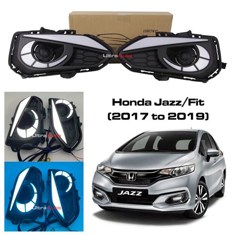 Honda Jazz Fit GK DRL Foglamp Cover Daytime Running Light Fog Foglight