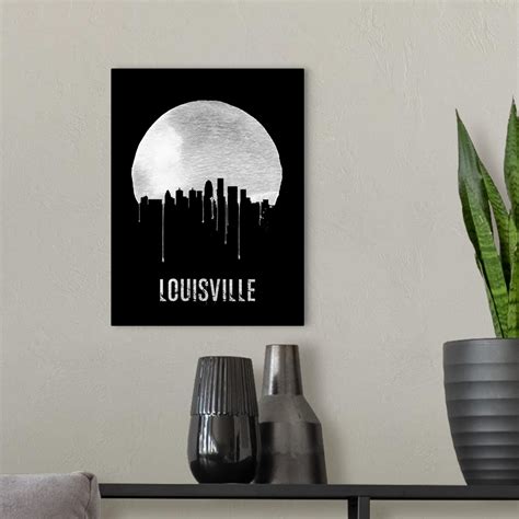 Louisville Skyline Black Wall Art, Canvas Prints, Framed Prints, Wall ...