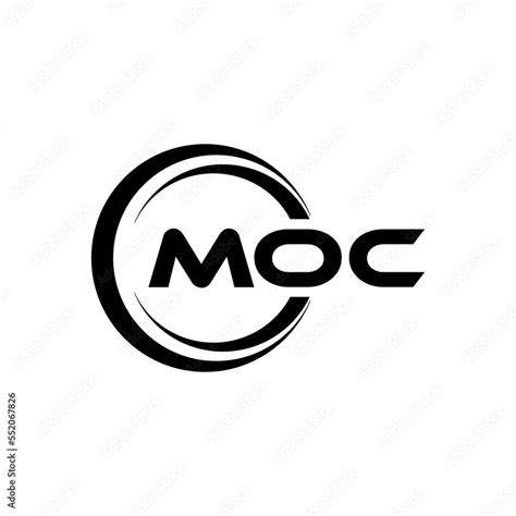 Moc Letter Logo Design With White Background In Illustrator Cube Logo