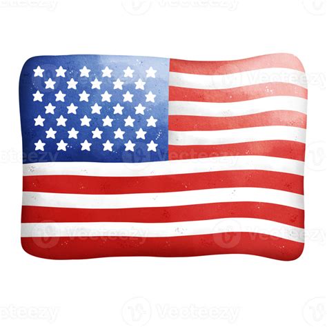 Watercolor American Flag 25005725 Png