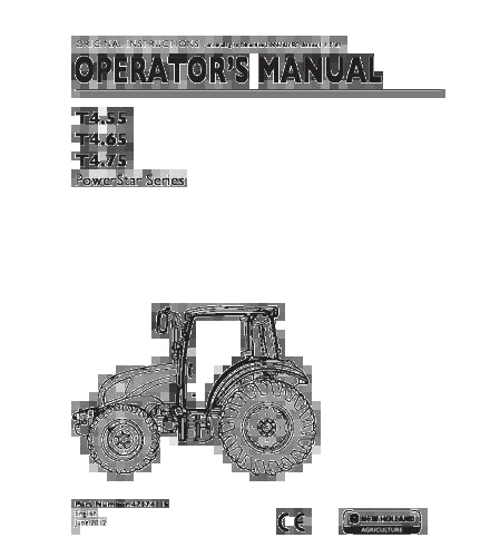 New Holland T T T Powerstar Series Tractor Operator S