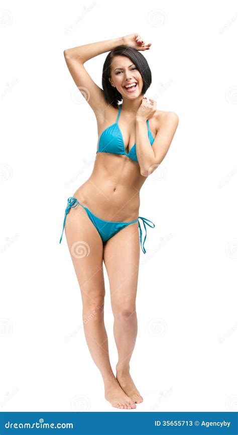 Retrato Integral Del Bikini Que Lleva Femenino Imagen De Archivo