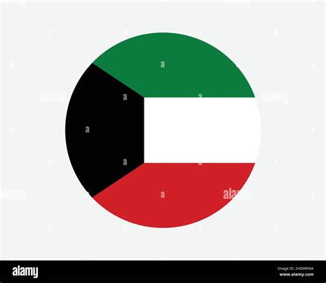 Kuwait Round Country Flag Kuwaiti Circle National Flag State Of