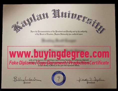 How can I make a fake Kaplan University degree certificate