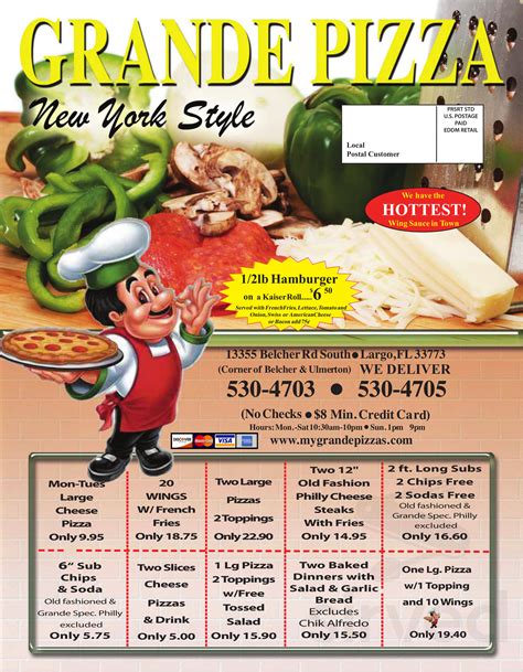 Grande Pizza menu in Largo, Florida, USA