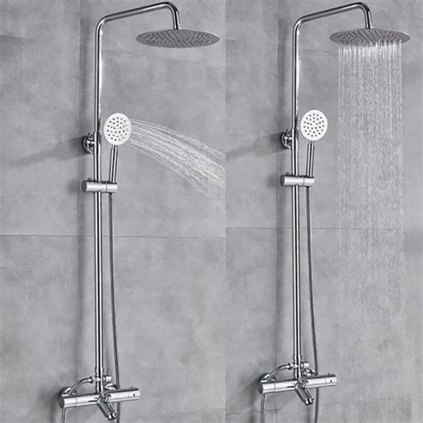 Syst Me De Douche Avec Thermostat Oukaning Flexible De Douche