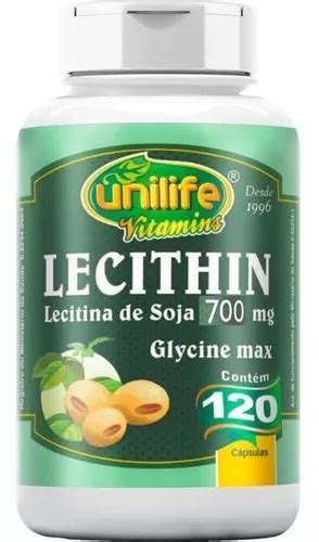 Lecitina De Soja Lecithin Pura Mg Caps Unilife Mercadolivre