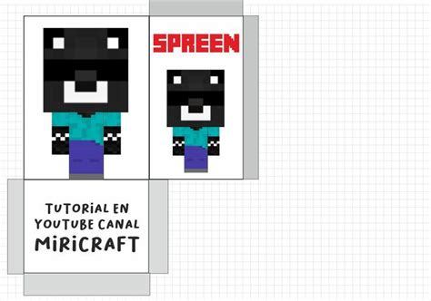 Como Hacer A Spreen Skin Custom Minecraft Diy Paper Crafts