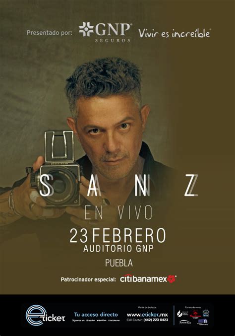 Alejandro Sanz En Puebla De Febrero Auditorio Gnp Seguros Liv