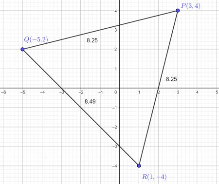 For A(-2,1), B(2,-1), and C(0,5). Find the area of Delta ABC ...