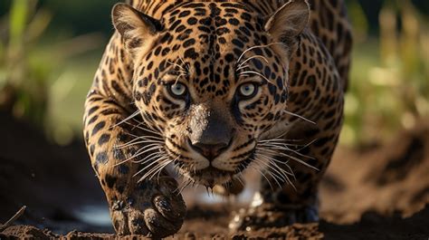 Premium AI Image | Jaguar Stalking Prey