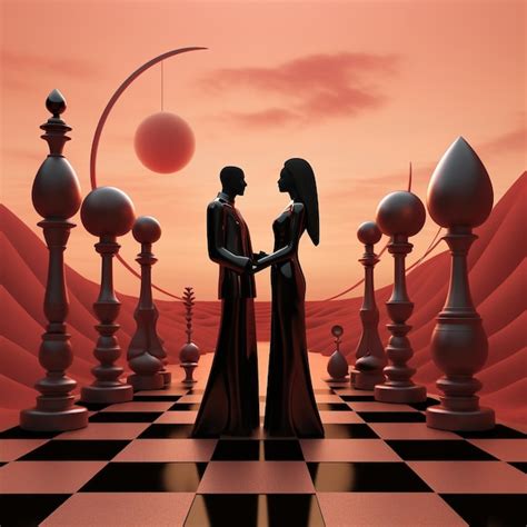 Premium Ai Image Enigmatic Surreal Chess Captivating And Darkthemed