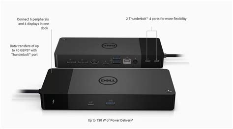 Dell Thunderbolt 4 Dock WD22TB4 180W Modular Enterprise Docking Station — FULL-HEIGHT (DELL-OPT) (WD22TB4-FULL-HEIGHT-DELL-OPT)