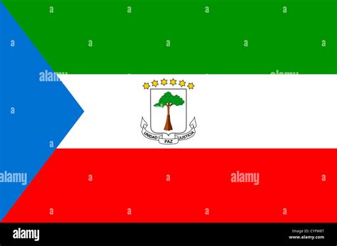 National Flag Of The Republic Of Equatorial Guinea Stock Photo Alamy