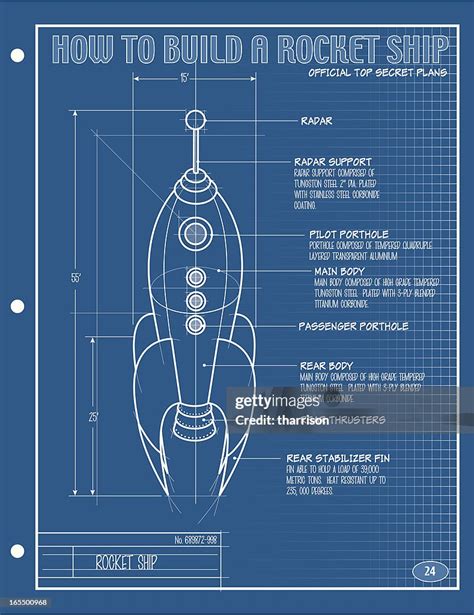 Vector Rocket Ship Blueprint High-Res Vector Graphic - Getty Images