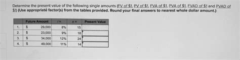 Solved Determine The Present Value Of The Following Single