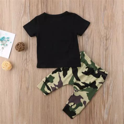 conjunto de ropa de camuflaje para bebés y niños recién nacidos