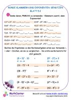 Exponenten Benutzen Blatt 5 2 Arbeitsblätter Math Center