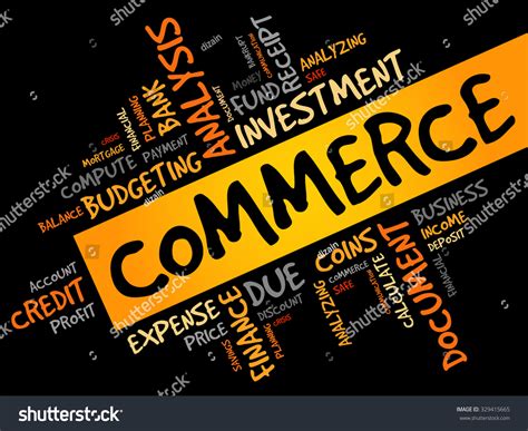 Commerce Word Cloud Business Concept Stock Vector Royalty Free