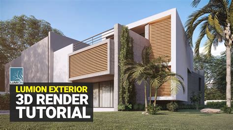 LUMION RENDER TUTORIAL 3D EXTERIOR RENDER Of A Modern House And