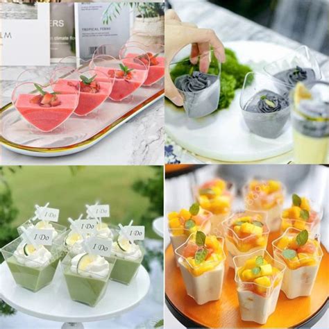 Dessert Pudding Cup Jelly Mousse Cup Dessert Table Disposable Plastic