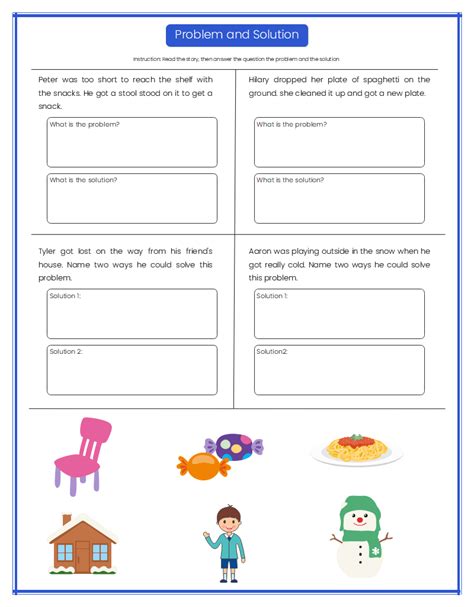 Problem and Solution Graphic Organizer Examples