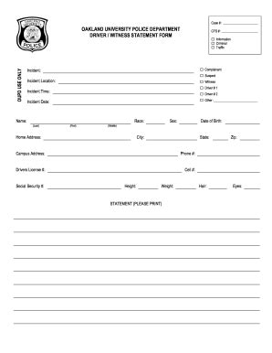 Police Statement Template Fill Out And Sign Printable Pdf Template