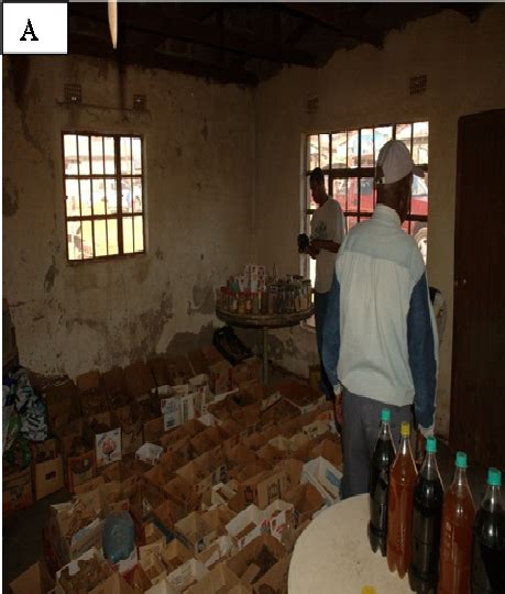 A Typical Muthi Shop With A Variety Of Material On Displayed And B