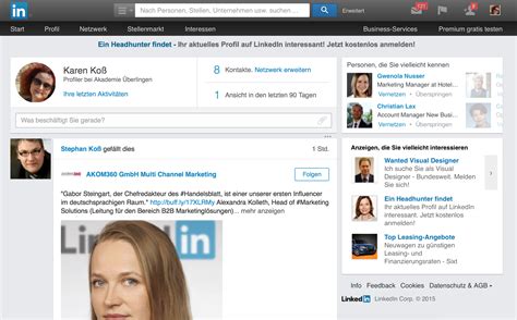 LinkedIn im neuen Look Änderungen 2015 Neue looks Unternehmungen