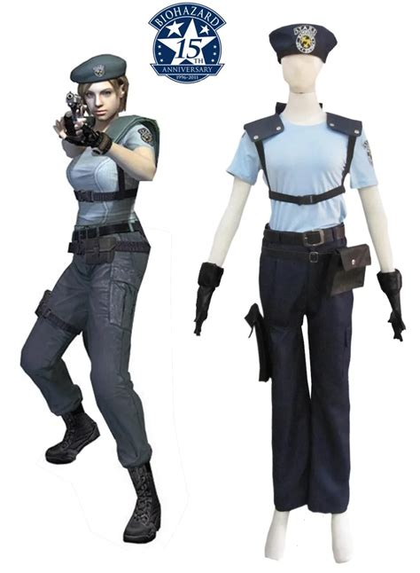 Resident Evil 1 Jill Valentine Stars Uniform Cosplay Costume On