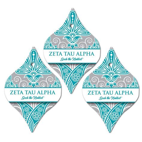 Zeta Tau Alpha Ornament Tapered Shapes Victorystore