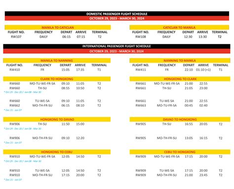 Flight Schedule - Fly Royal Air