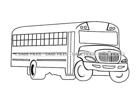 School Bus Outline SVG School Bus SVG School Bus Clipart - Etsy Canada