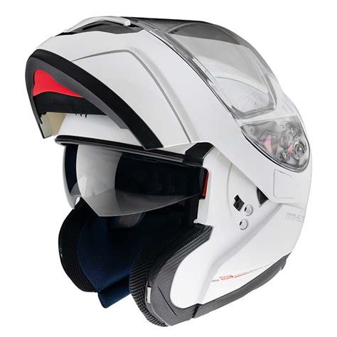 Mt Helmets Atom Sv Skill A Modular Helmet White Motardinn