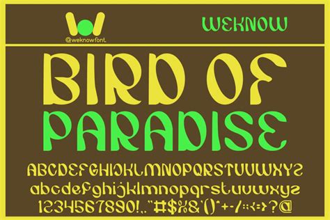 Bird Of Paradise Font Weknow Fontspace