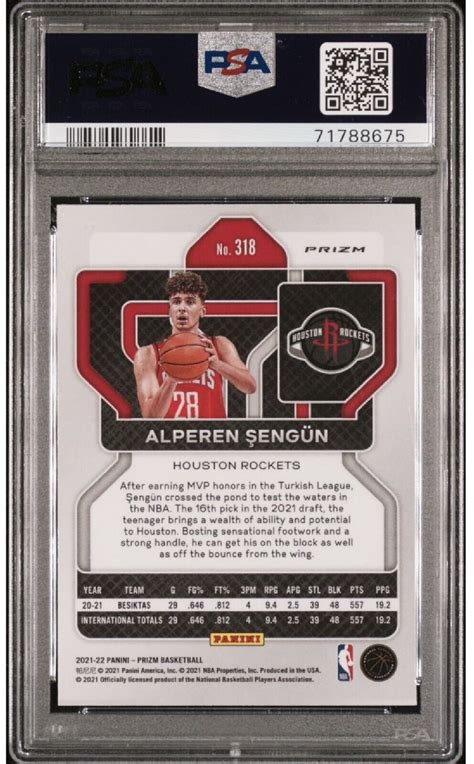 Panini Prizm Green Prizm Alperen Sengun Rc For Sale