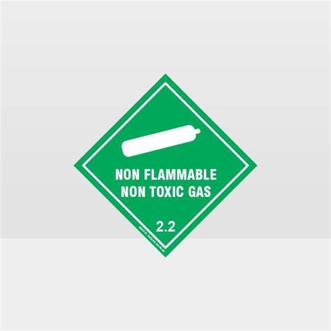 Class 22 Non Flammable Non Toxic Gas Sign Hazardous Sign Hazard