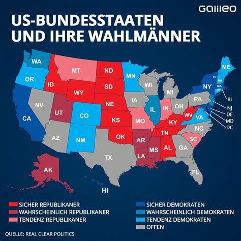 Republikaner oder Demokraten So wählen US Bundesstaaten typischerweise