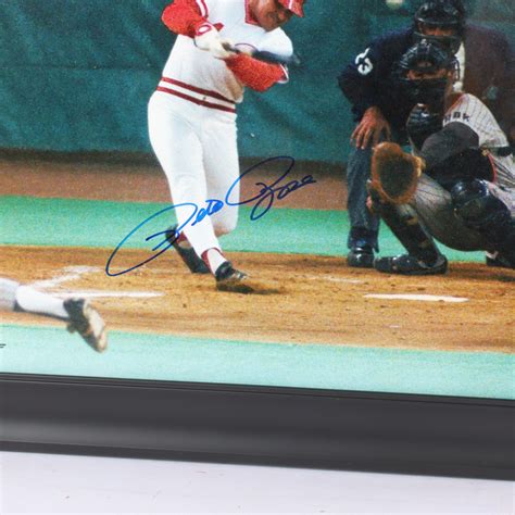 Lot Pete Rose Autographed And Framed 4192 Hits Photo