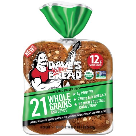 Daves Killer Bread 21 Whole Grains And Seeds Organic Hamburger Buns 8