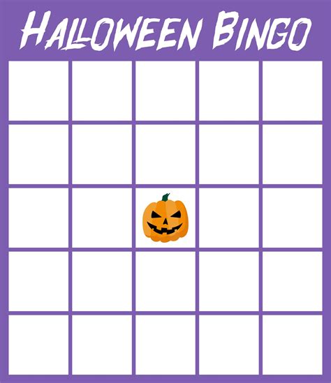 15 Best Printable Halloween Bingo Card Template Printablee 551