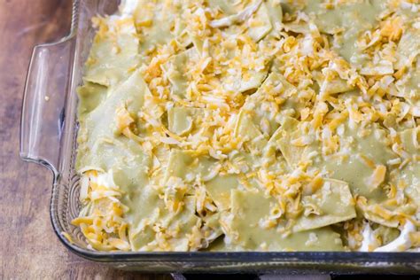 Green Chicken Enchilada Casserole Video Lil Luna