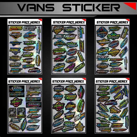 jual stiker herexsticker pack hereklogo herex bahan hologram shopee