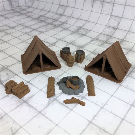 Adventure Camp Gaming Terrain Set By Extruded Gaming Etsy Dungeons