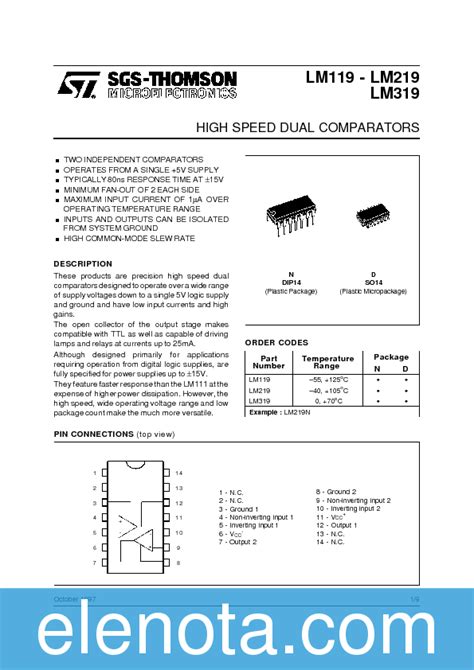 Lm Datasheet Pdf Kb Stmicroelectronics Pobierz Z Elenota Pl