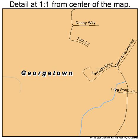 Georgetown California Street Map 0629350