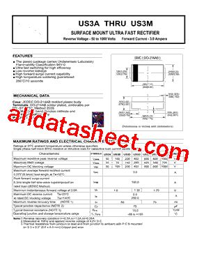 US3B Datasheet PDF DIOTEC Electronics Corporation