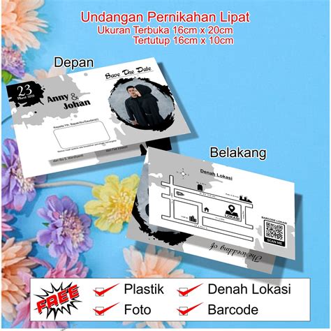 Jual Undangan Pernikahan Lipat A4 Shopee Indonesia